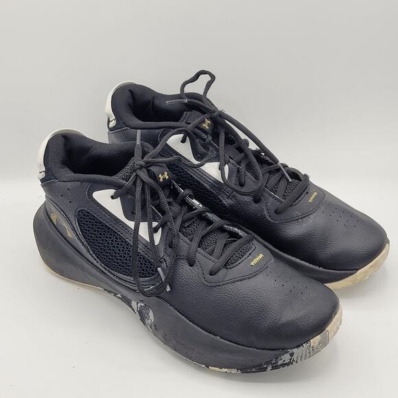 Under Armour Lockdown 6 black white Men\'s Size 11.5